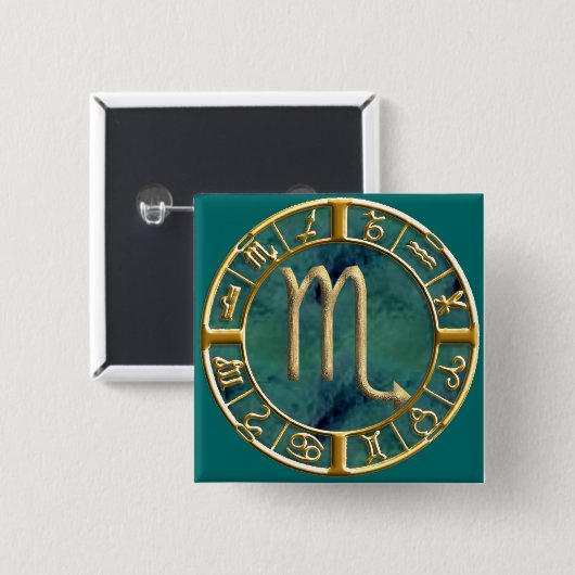 蠍座 缶バッジ (正面&裏面)