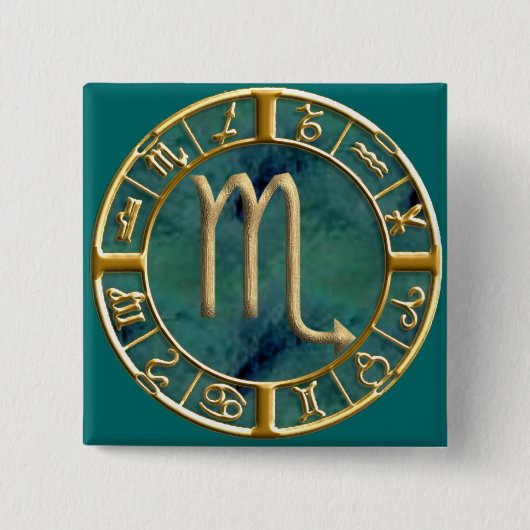 蠍座 缶バッジ (正面)