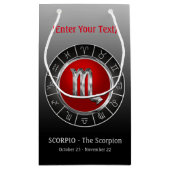 蠍座-蠍の占星術の記号 スモールペーパーバッグ (裏面)