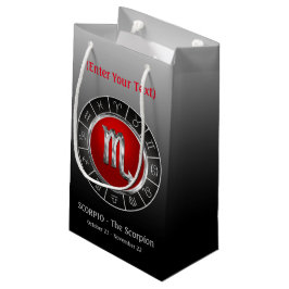 蠍座-蠍の占星術の記号 スモールペーパーバッグ