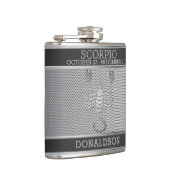 蠍座♏黒と銀のメッシュ フラスク (右)