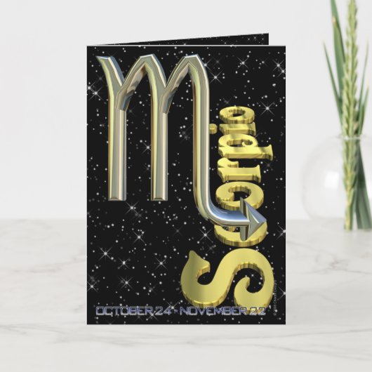 蠍座- 10月24日から11月22日 カード (正面)