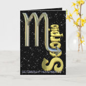 蠍座- 10月24日から11月22日 カード (黄色い花)