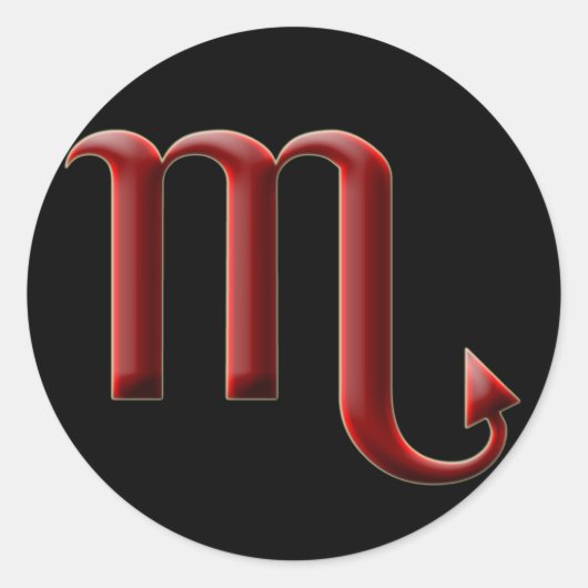 蠍座#2ステッカー ラウンドシール (正面)