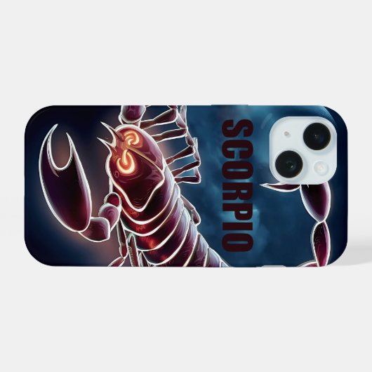 蠍座 iPhone 15ケース (裏面横)