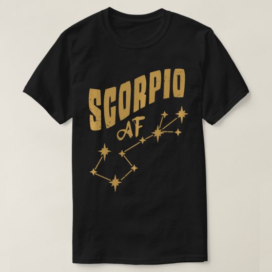 蠍座AF蠍座誕生日コンステレーション&ホロ Tシャツ (デザイン正面)