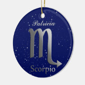 蠍座Sun記号（名前あり） セラミックオーナメント (左)