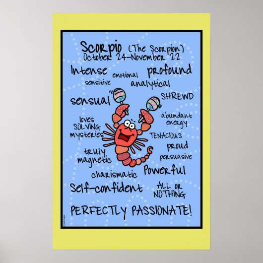 蠍座wordcloudポスター ポスター (正面)