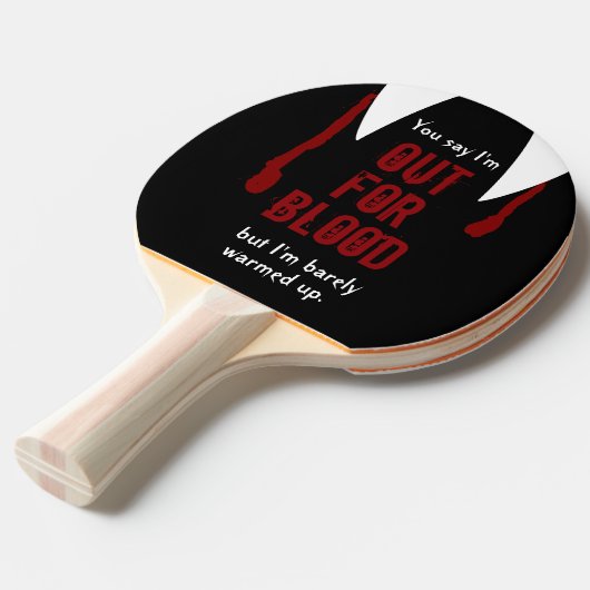 血おもしろいの名を求めパーソナライズされたる 卓球ラケット (正面アングル)