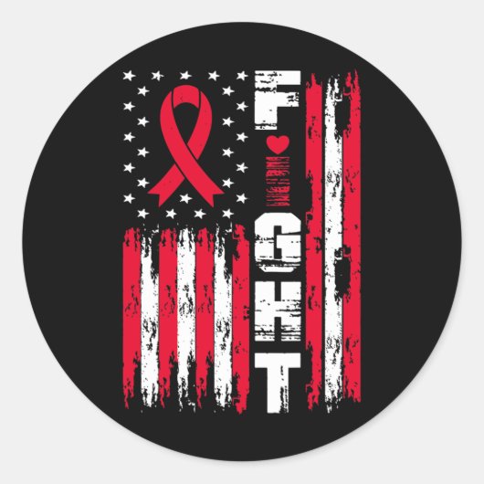 血がんと闘う認識度愛国米国アメリカ ラウンドシール (正面)