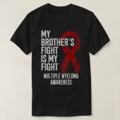 血がん兄弟同士の戦いは私の戦いマルチ Tシャツ (デザイン正面)