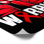 血がん戦士は魔法のユニコーン赤いリブ ポスター (角)