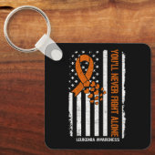 血がん白血病の阿波と闘うことはないよ キーホルダー (正面)