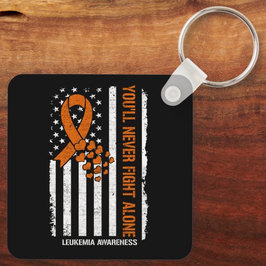 血がん白血病の阿波と闘うことはないよ キーホルダー (裏面)