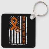 血がん白血病の阿波と闘うことはないよ キーホルダー (裏面)