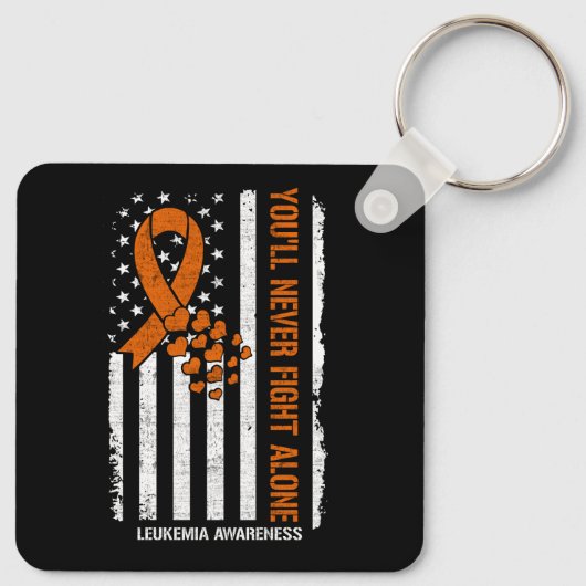 血がん白血病の阿波と闘うことはないよ キーホルダー (裏面)