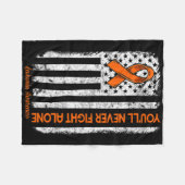 血がん白血病の阿波と闘うことはないよ フリースブランケット (正面(横))