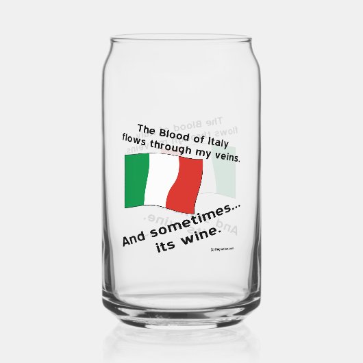 血がイタリアン時々流れる ガラス缶 (正面)