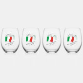 血がイタリアン時々流れる ステムなしワイングラス (裏面)