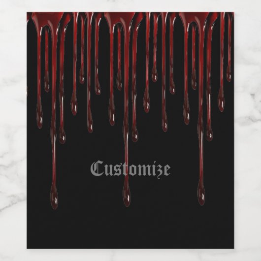 血が流れる ワインラベル (シングルラベル)