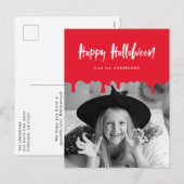 血が滴るハロウィンの写真 シーズンポストカード (正面/裏面)