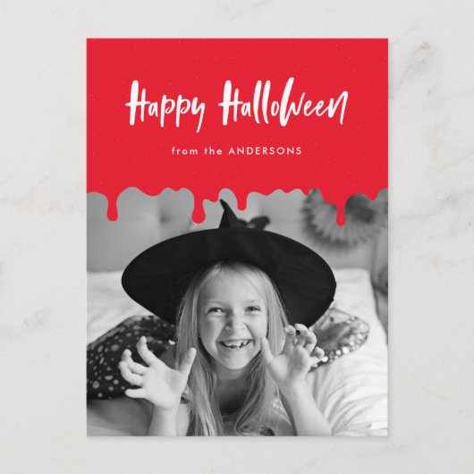 血が滴るハロウィンの写真 シーズンポストカード (正面)
