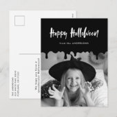 血が滴るブラックハロウィン写真 シーズンポストカード (正面/裏面)