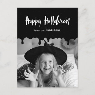 血が滴るブラックハロウィン写真 シーズンポストカード