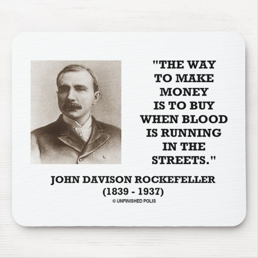 血が通りで走っている場合のロックフェラーの買物 マウスパッド (正面)
