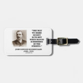 血が通りで走っている場合のロックフェラーの買物 ラゲッジタグ (正面横)