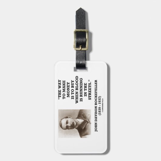 血が通りで走っている場合のロックフェラーの買物 ラゲッジタグ (正面縦)