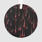 血が黒い背景に浮き上がる オーナメント (裏面)