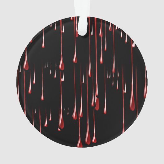 血が黒い背景に浮き上がる オーナメント (裏面)
