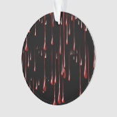 血が黒い背景に浮き上がる オーナメント (正面)