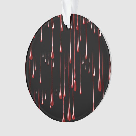 血が黒い背景に浮き上がる オーナメント (正面)