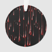 血が黒い背景に浮き上がる オーナメント (正面)