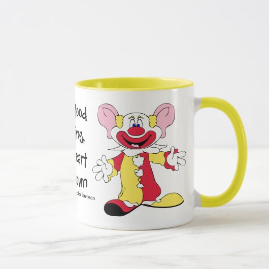 血によってハートの王、ピエロの陶磁器のマグ マグカップ (右)
