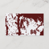血によって汚されるプロフィールカード 名刺 (裏面)