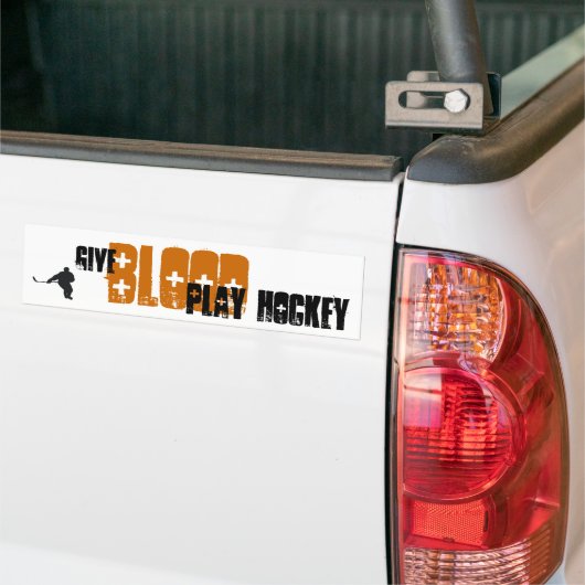 血にバンパーステッカーを与えて下さい バンパーステッカー (トラック上)