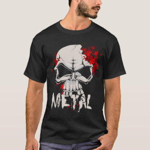 血のしたたりの重金属のスカル Tシャツ