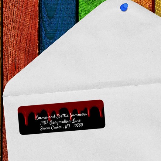 血のりけったドリップ ハロウィン 怖い 血の返送先住所 ラベル