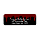 血のりけったドリップ ハロウィン 怖い 血の返送先住所 ラベル (正面)