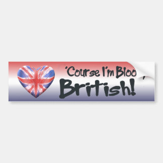 血のイギリス バンパーステッカー