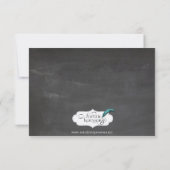 血のオレンジ色の花結婚の反応カード 出欠カード (裏面)