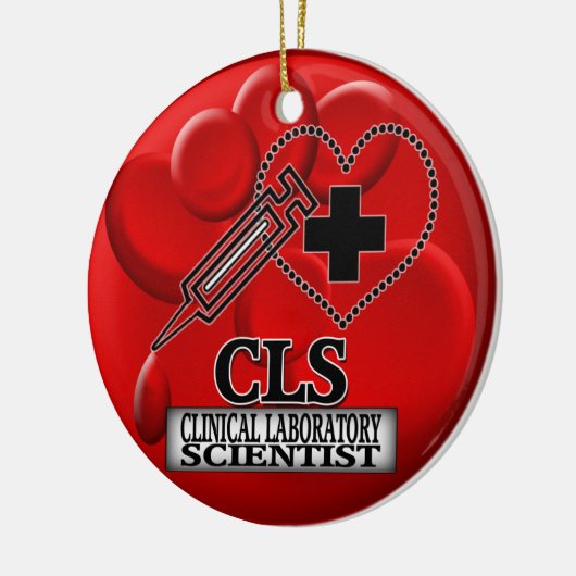 血のオーナメントCLSの臨床実験室の科学者 セラミックオーナメント (左)
