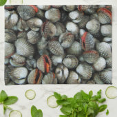 血のコックル貝 キッチンタオル (折り畳み)