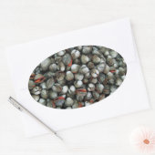 血のコックル貝 楕円形シール (封筒)