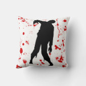 血のゾンビフレームは写真のInstagramのコラージュを加えます クッション (裏面)