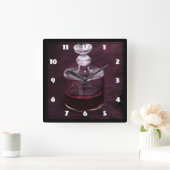 血のデカンター スクエア壁時計 (ホーム)
