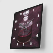 血のデカンター スクエア壁時計 (傾斜)